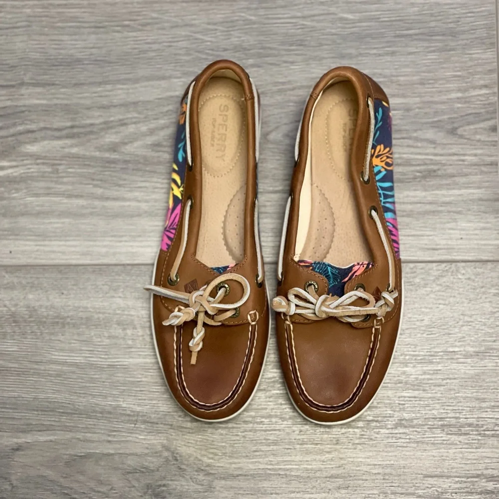 Sperry Women’s Top-Sider Firefish Seaweed Boat Shoe/Linen Blue - Picture 2 of 5